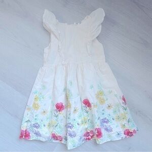 Gap Easter dress toddler girl 3 ivory floral spring